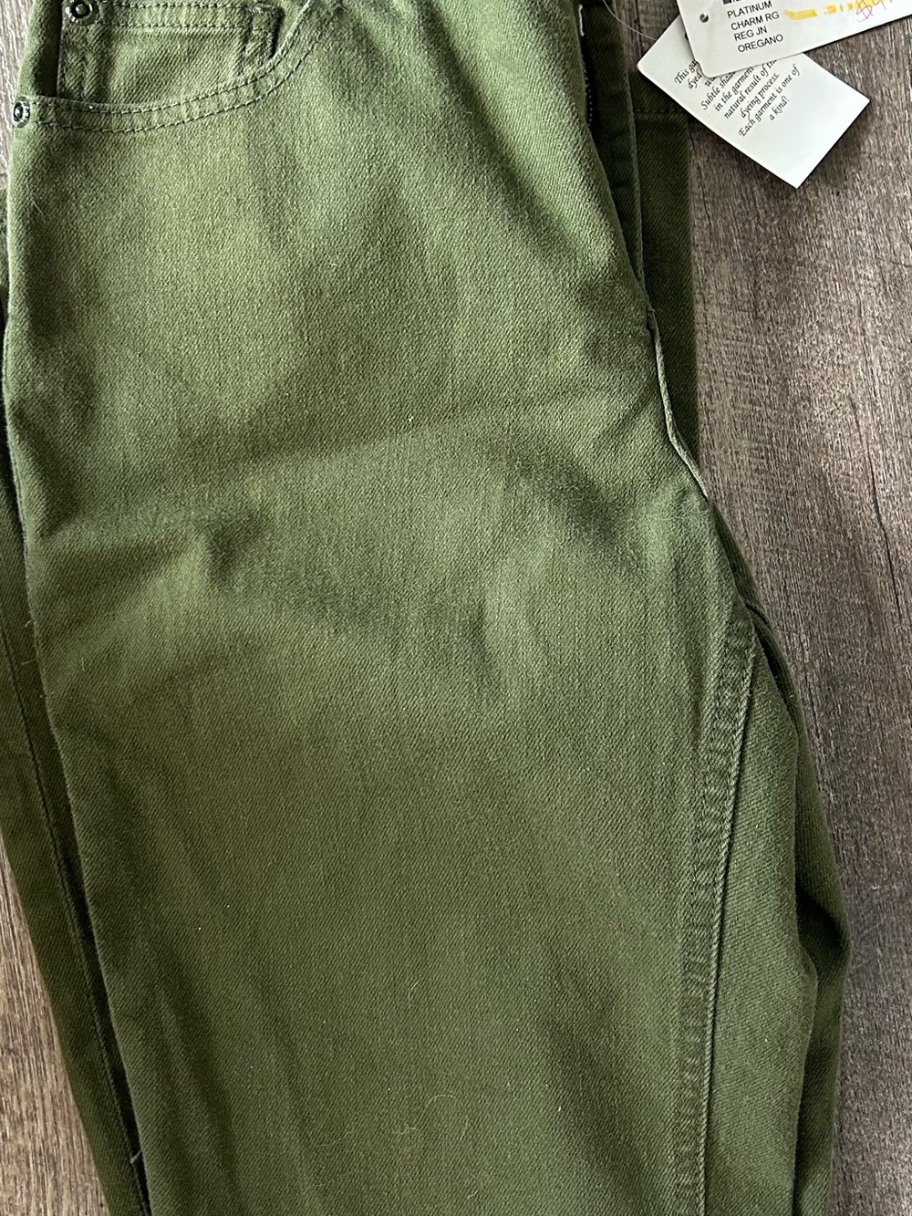 Chico's Premium Olive Green Oregano Boot Cut Jeans 00